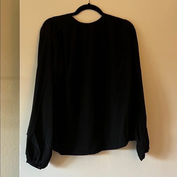 NWT! Jenni Kayne Silk Sydney Top Elegant Black V-Neck Blouse - XS - Picture 10 of 10